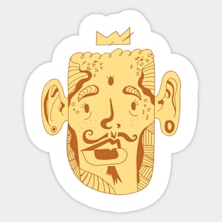 Terracotta Strange King Pierre Sticker